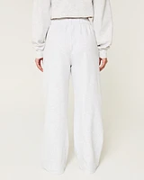 Dog Graphic Wide-Leg Sweatpants