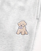 Dog Graphic Wide-Leg Sweatpants