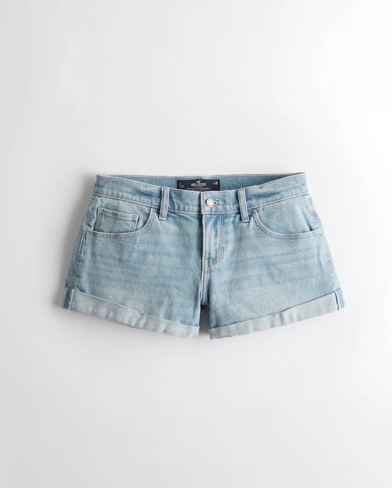 Low-Rise Light Wash Vintage Baggy Denim Shorts