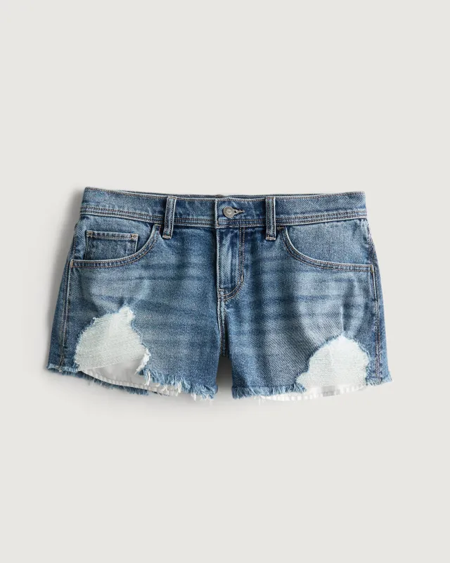 Hollister Low-Rise Light Wash Vintage Baggy Denim Shorts