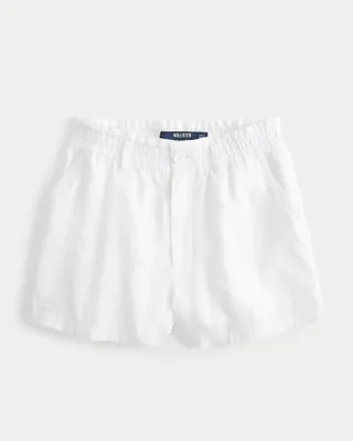 Ultra High-rise Linen Blend Soft Shorts