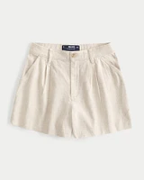 Hollister Livvy Ultra High-Rise Linen-Blend Shorts