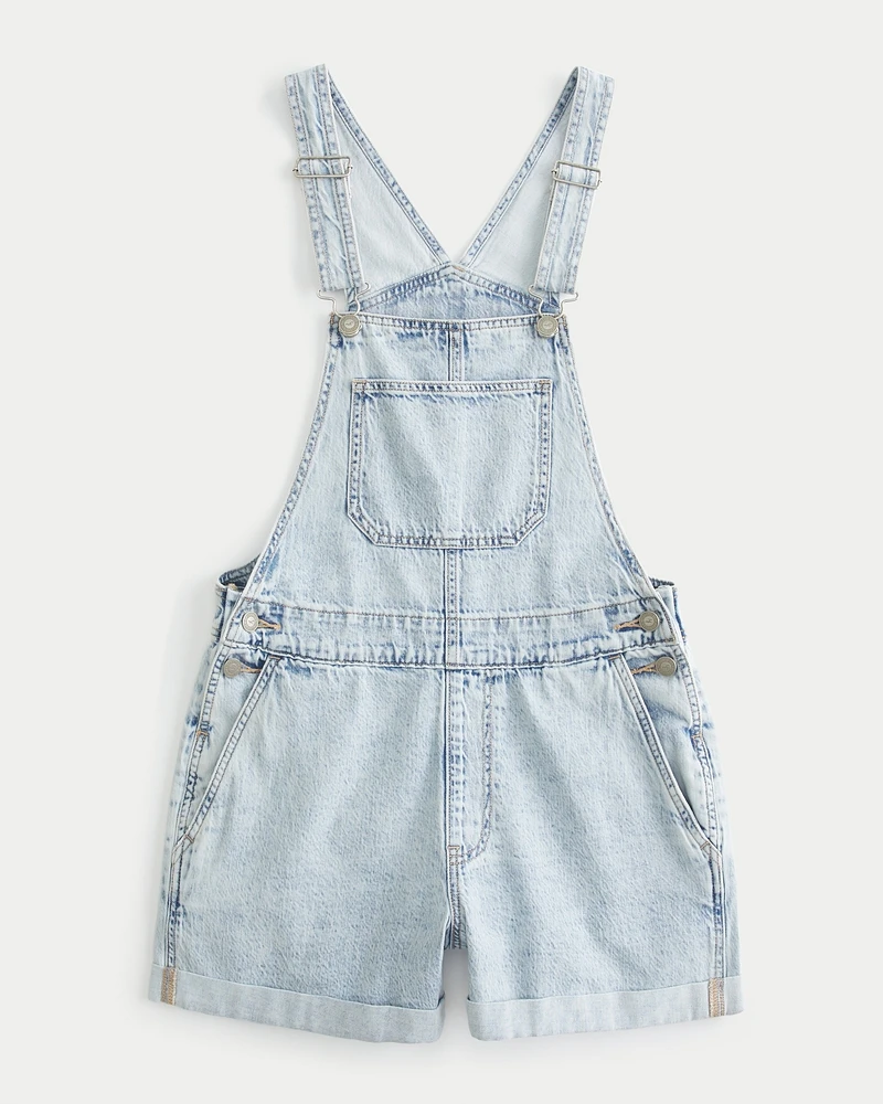 Light Wash Denim Shortalls