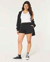 Adjustable Rise Fleece Shorts