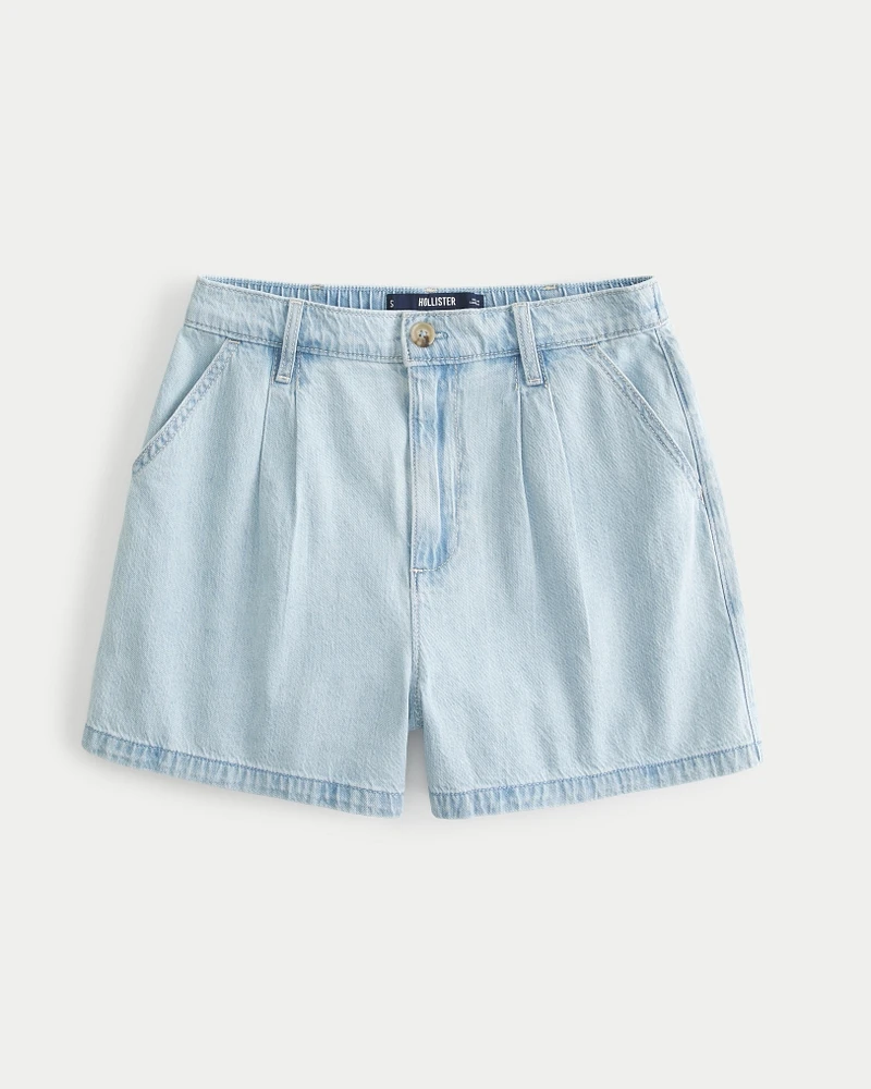 Hollister Livvy Ultra High-Rise Linen-Blend Shorts