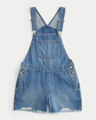 Medium Wash Denim Shortalls