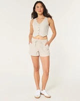 Hollister Ella Linen Blend Pull-On Shorts