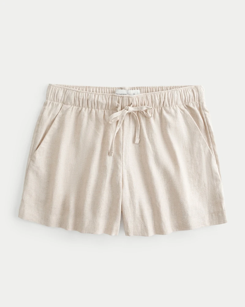 Hollister Ella Linen Blend Pull-On Shorts