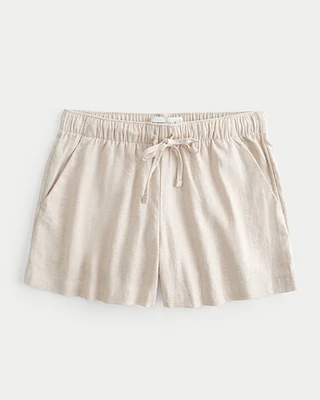 Hollister Ella Linen-Blend Pull-On Shorts