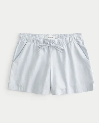 Hollister Ella Adjustable Rise Linen-Blend Pull-On Shorts