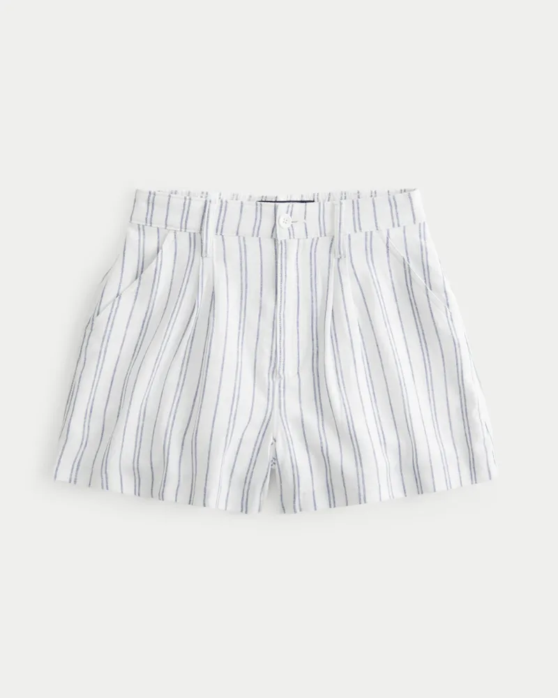 Aéropostale High-rise Pleated Twill Trousers in Gray