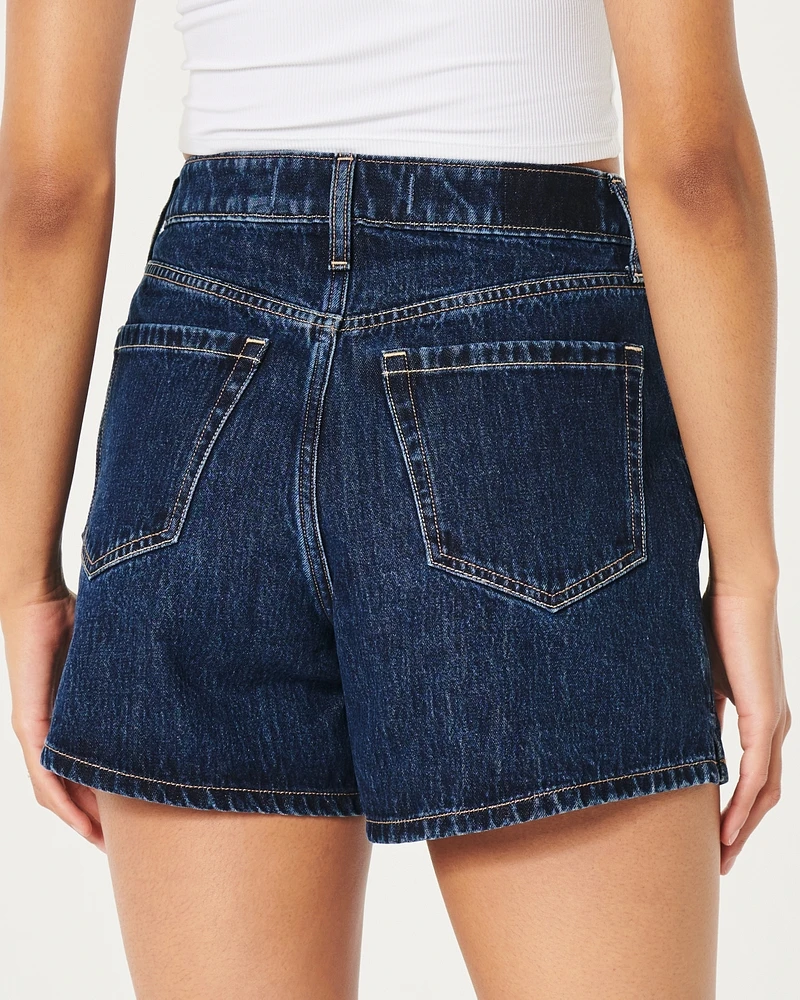 Ultra High-Rise Light Wash 90s Denim Mom Shorts