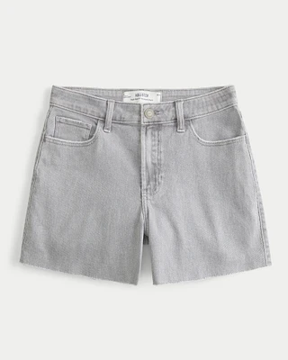 High-Rise Relaxed Denim Shorts 5"