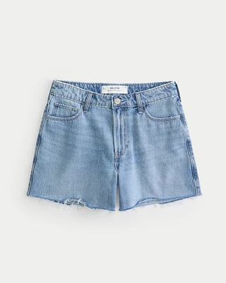 High-Rise Relaxed Denim Shorts 5"