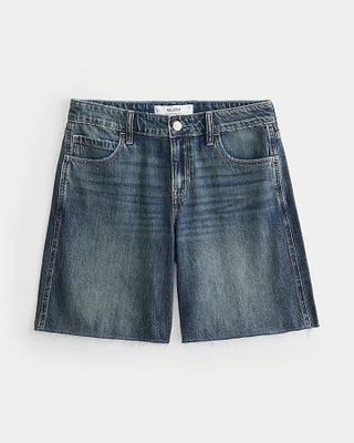 Low-Rise Baggy Denim Shorts 9"