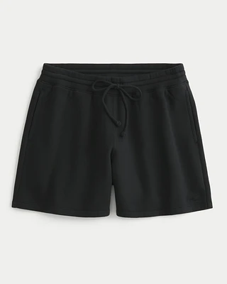 Low-Rise Baggy Fleece Shorts