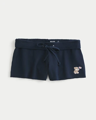 Bear Graphic Mini Fleece Shorts