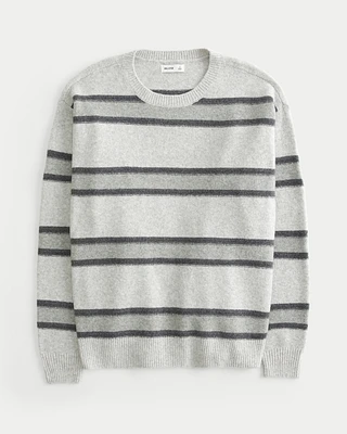 Oversized Cozy Cable-Knit Crew Sweater