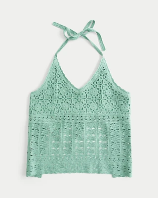 Crochet-Style Halter Tank