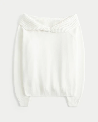 Hollister Comfy Cloud Off-the-Shoulder Twist Sweater