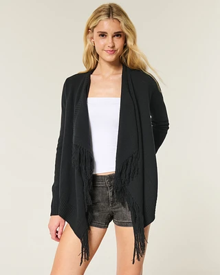 Easy Fringe No-Close Cardigan