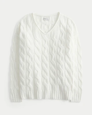 Hollister Comfy Cloud Oversized Cable-Knit Sweater