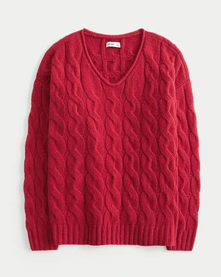 Hollister Comfy Cloud Oversized Cable-Knit Sweater