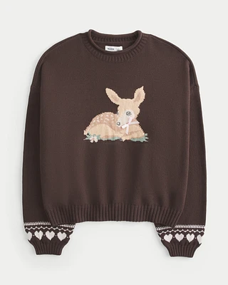 Easy Roll-Neck Crew Sweater