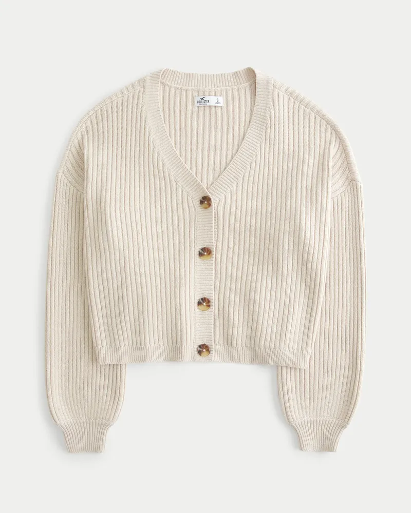 hollister ribbed cardigan