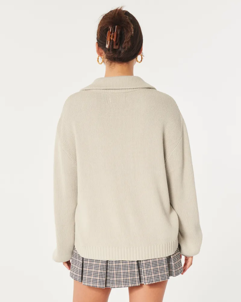 Oversized Half-Zip Sweater