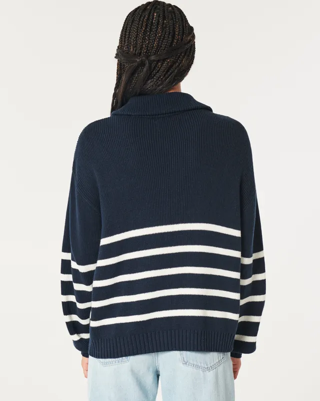 Hollister Co. Striped Hooded Sweaters