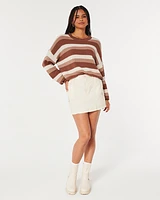 Easy Textured Crew Sweater