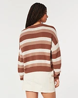 Easy Textured Crew Sweater