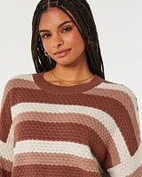 Easy Textured Crew Sweater