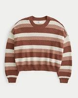 Easy Textured Crew Sweater