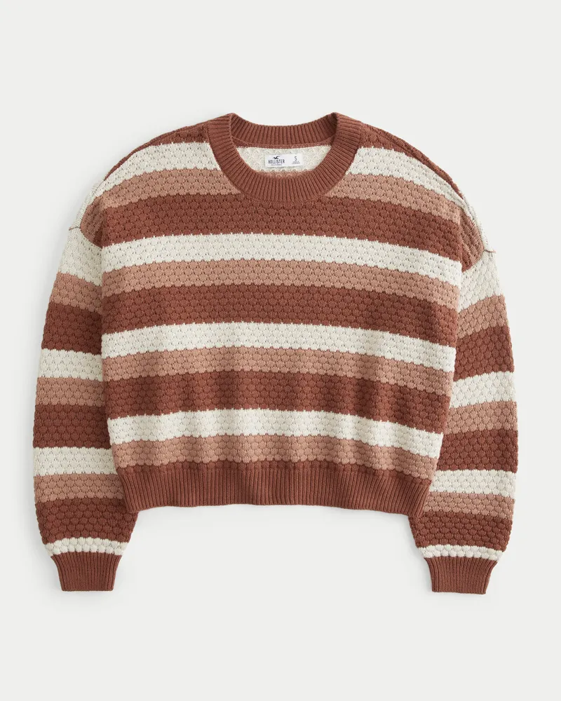 Easy Textured Crew Sweater