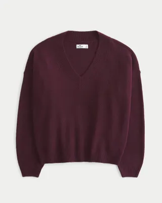 Oversized Cozy V-Neck Sweater