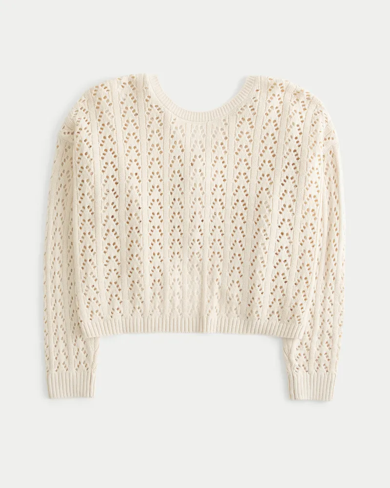 Easy Long-Sleeve Crochet Twist Sweater