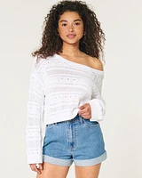 Easy Crochet-Style Crew Sweater