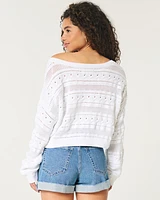 Easy Crochet-Style Crew Sweater