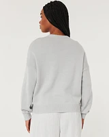 Oversized New York Graphic Crew Sweater