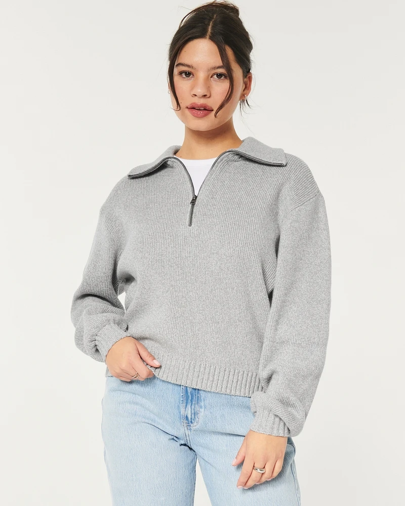 Oversized Half-Zip Sweater