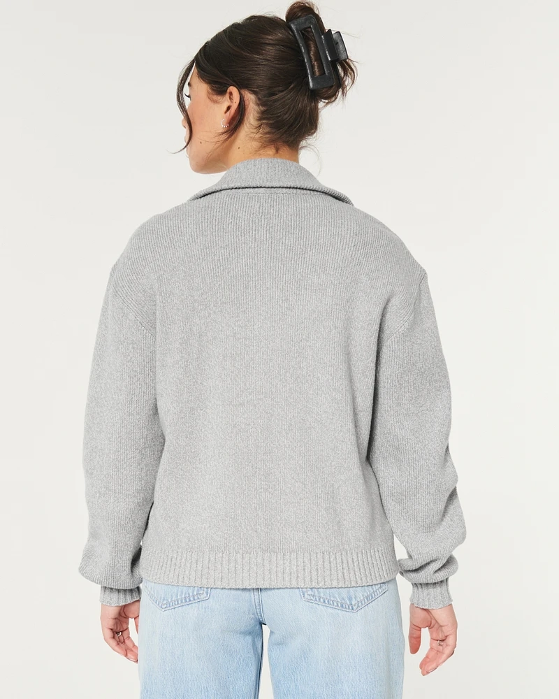 Oversized Half-Zip Sweater