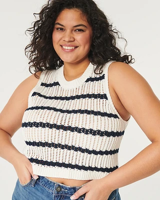 Easy High-Neck Crochet-Style Tank