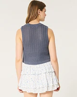 Easy High-Neck Crochet-Style Tank