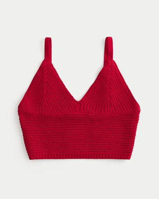 Crochet-Style V-Neck Bralette