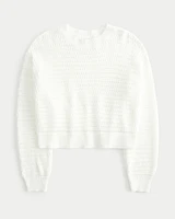 Easy Stitchy Crew Sweater