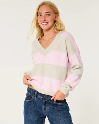 Hollister Comfy Cloud Oversized V-Neck Sweater