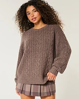 Hollister Comfy Cloud Cable-Knit Crew Sweater