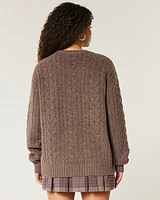 Hollister Comfy Cloud Cable-Knit Crew Sweater